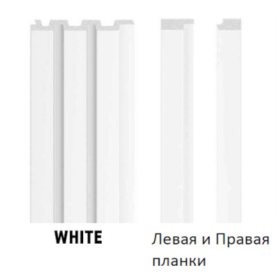 Стеновая панель реечная M-LINE White (белый)